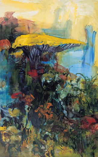 Fungal land II oil on canvas 240x150cm 2006